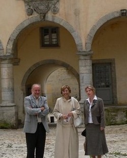 Gérard Jacquier, Marie-Noëlle Lienemann et Francine Benoist à Poligny